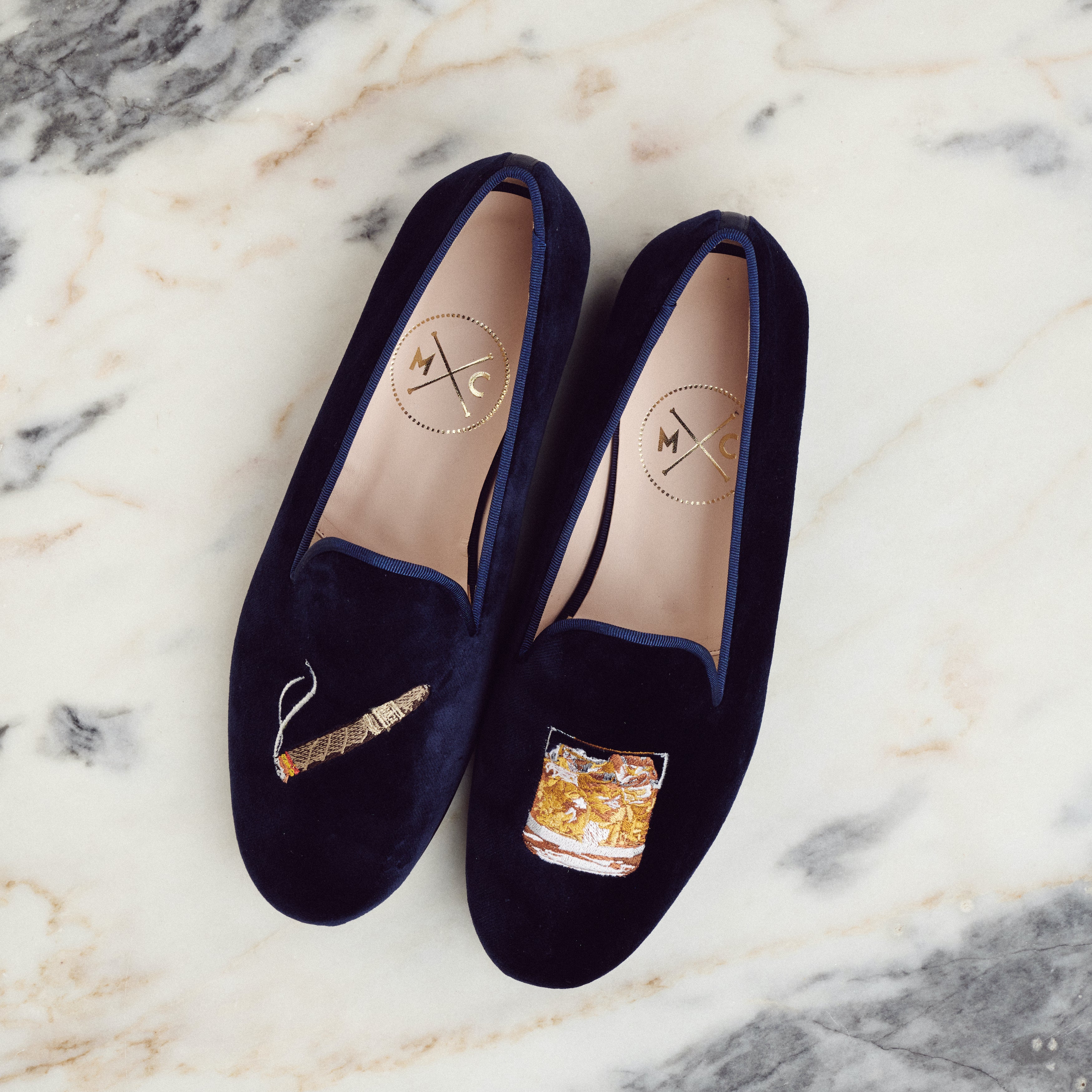 Crushed velvet online slippers