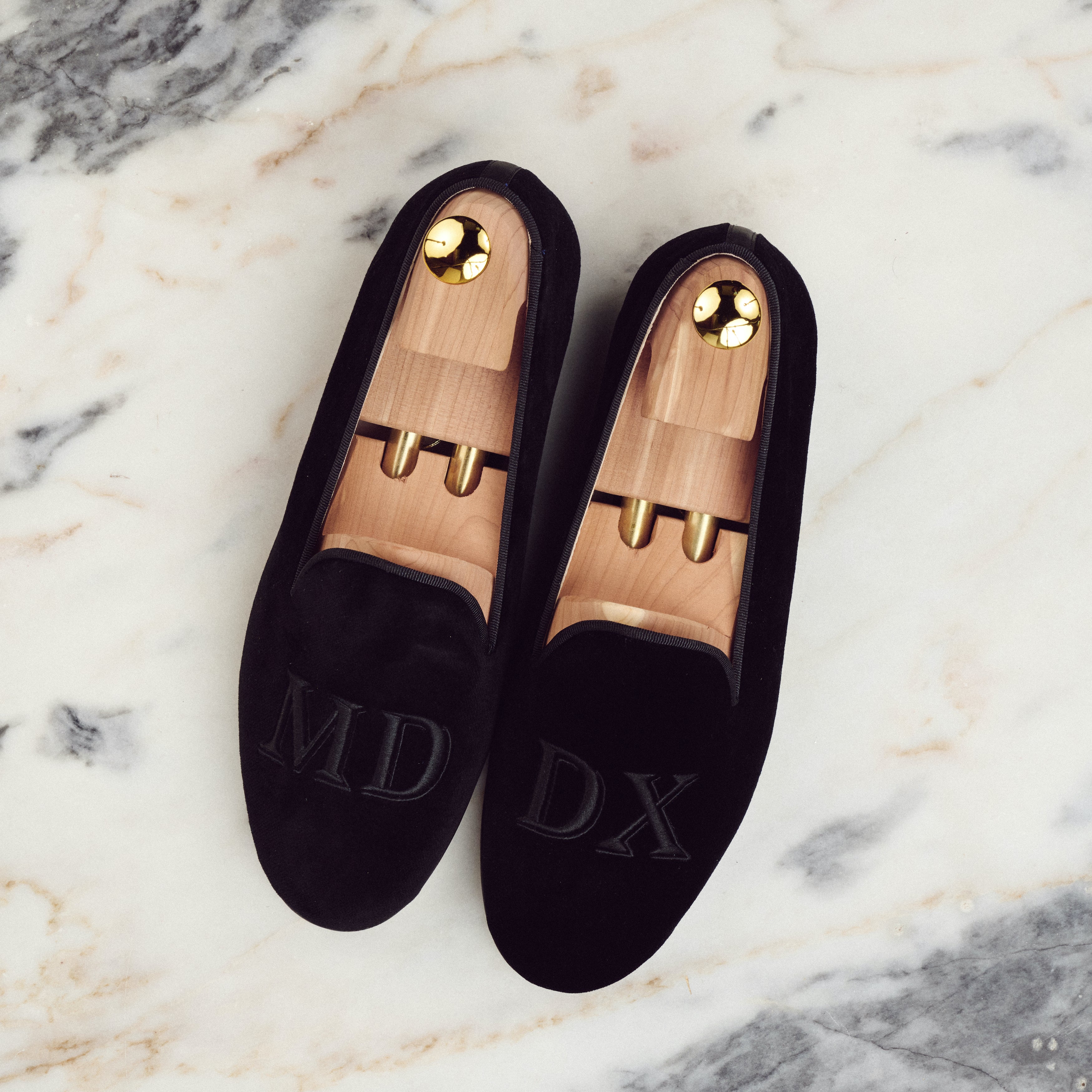 Ambrogio Bespoke Men's Handmade Custom Shoes Black Velvet Wellington L –  AmbrogioShoes